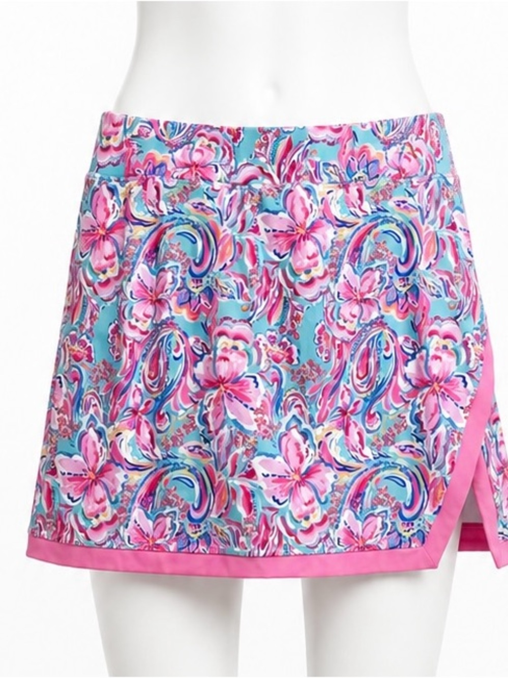 Stella Parker Floral Skort Women’s XL Pink Blue Tropical Golf Tennis